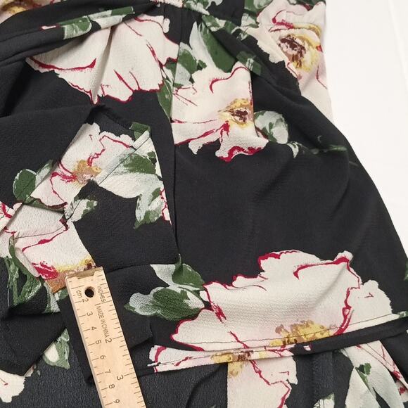 women's floral black halter sleeveless long skirt Rompers/ jumpsuit size M EUC - Picture 14 of 15